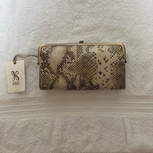 HOBO Snakeskin Clutch - Brown and Cream